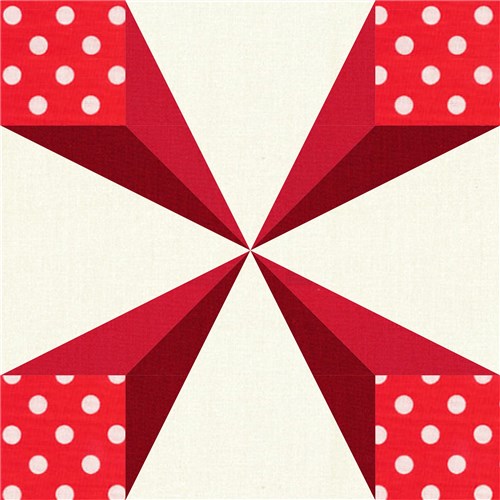 Square Explosion  Quilt Block  FPP Pattern
