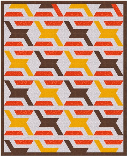 Hex Maze Hexagon  Quilt Block  FPP Pattern