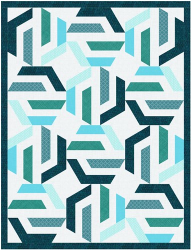 Hex Maze Hexagon  Quilt Block  FPP Pattern