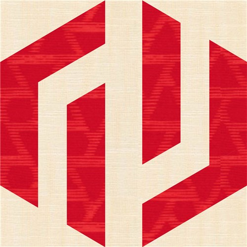 Hex Maze Hexagon  Quilt Block  FPP Pattern