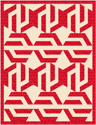 Hex Maze Hexagon  Quilt Block  FPP Pattern