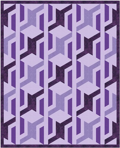 Hex Maze Hexagon  Quilt Block  FPP Pattern