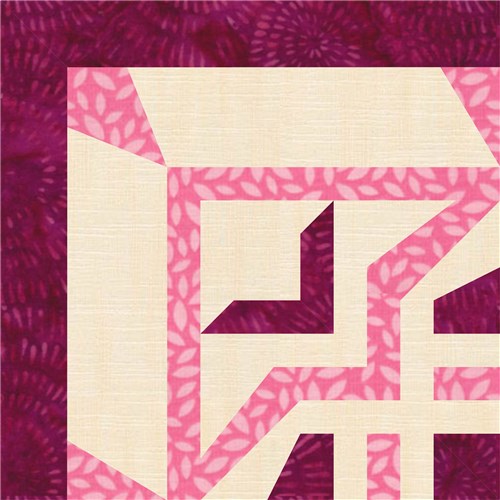 Greek Tiles  Quilt Block  FPP Pattern