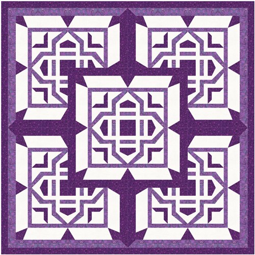 Greek Tiles  Quilt Block  FPP Pattern