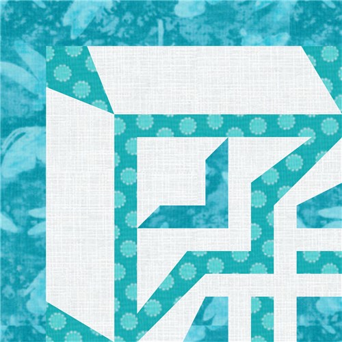 Greek Tiles  Quilt Block  FPP Pattern