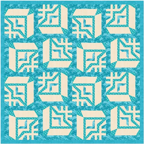 Greek Tiles  Quilt Block  FPP Pattern