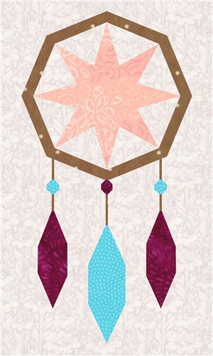 Catch a Dream Dreamcatcher  Quilt Block  FPP Pattern