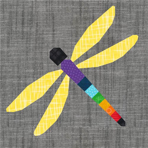 Dragonfly  Quilt Block  FPP Pattern