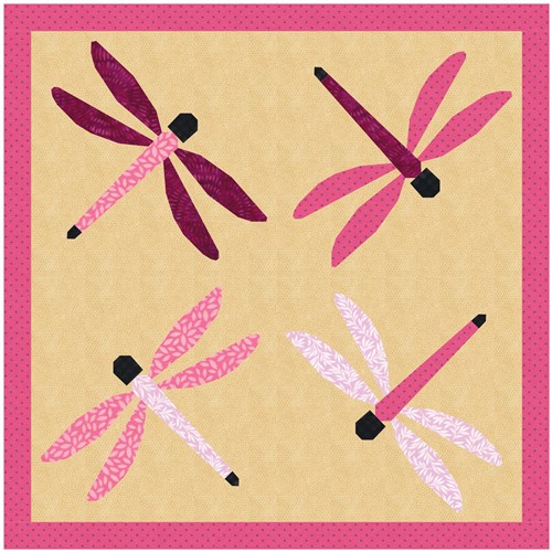 Dragonfly  Quilt Block  FPP Pattern