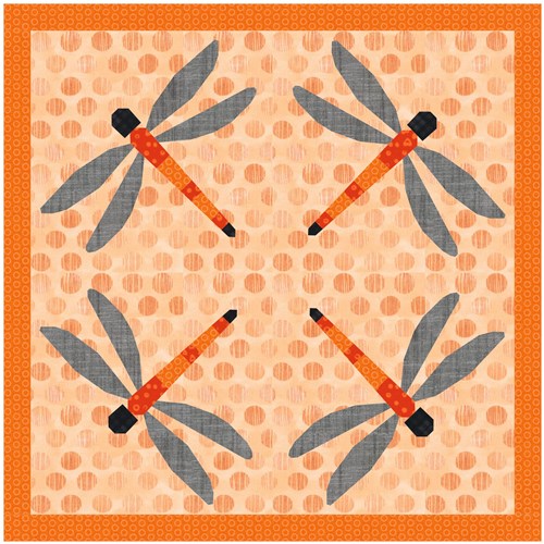 Dragonfly  Quilt Block  FPP Pattern