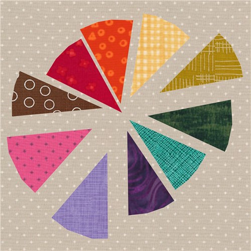 Slice of Pie  Quilt Block  FPP Pattern
