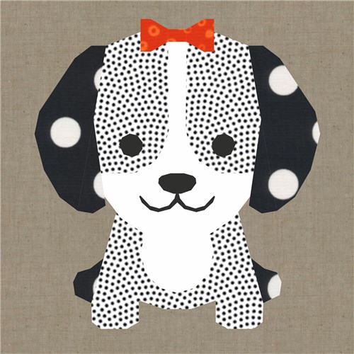 Live. Laugh. Bark. Puppy Girl. Quilt Block