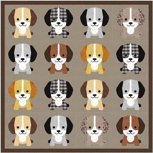 Live. Laugh. Bark. Puppy Boy. Quilt Block