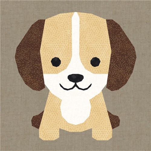 Live. Laugh. Bark. Puppy Boy. Quilt Block