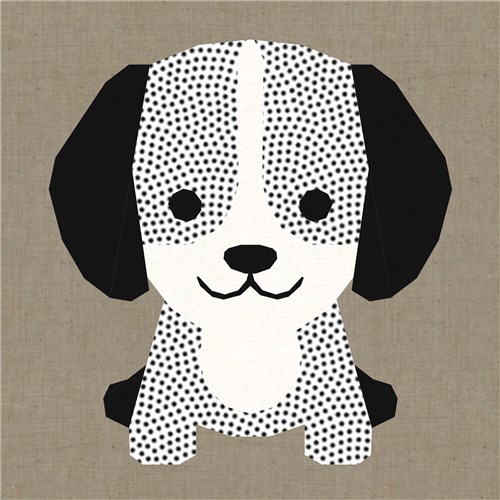 Live. Laugh. Bark. Puppy Boy. Quilt Block