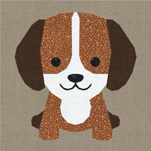 Live. Laugh. Bark. Puppy Boy. Quilt Block