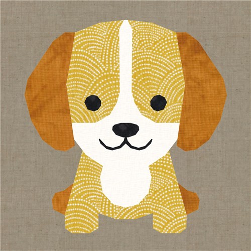 Live. Laugh. Bark. Puppy Boy. Quilt Block