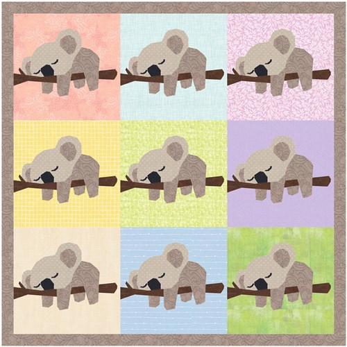Nap Time Koala  Quilt Block  FPP Pattern
