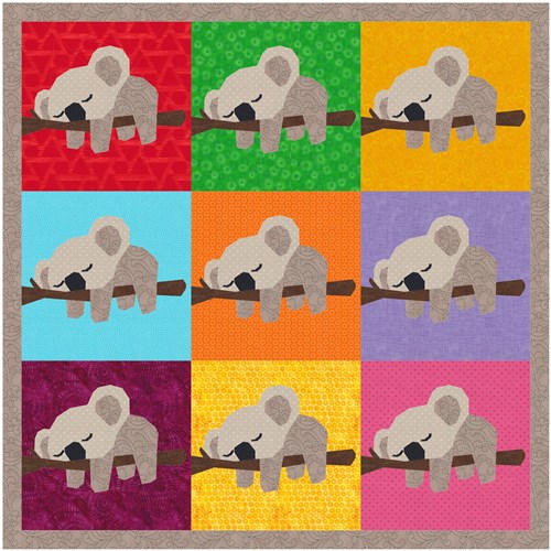Nap Time Koala  Quilt Block  FPP Pattern