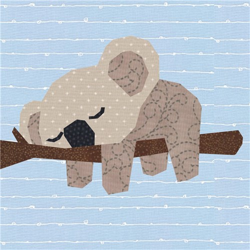 Nap Time Koala  Quilt Block  FPP Pattern