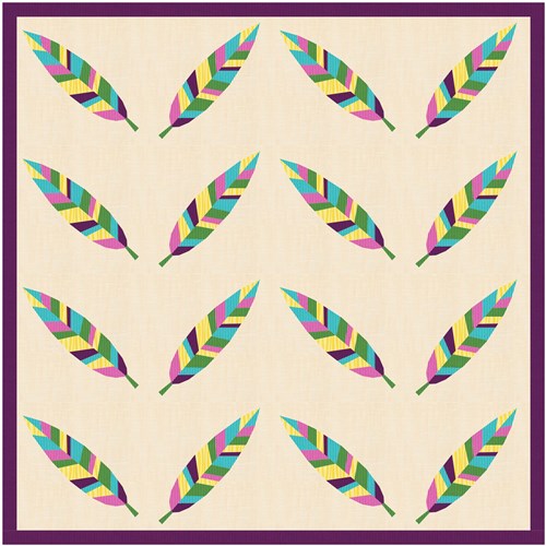 Light as a Feather  Quilt Block  FPP Pattern