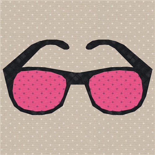 Sunny Days Sunglasses  Quilt Block  FPP Pattern