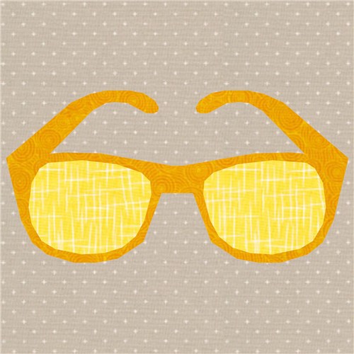 Sunny Days Sunglasses  Quilt Block  FPP Pattern