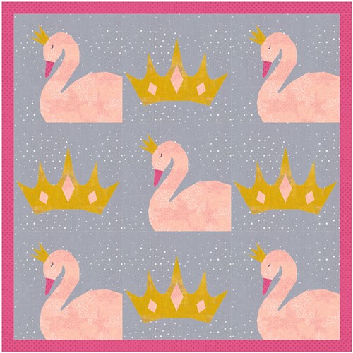 Swan Princess  Quilt Block  FPP Pattern