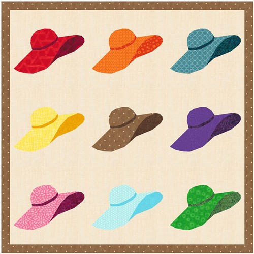 Floppy Hat  Quilt Block  FPP Pattern