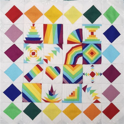 Somewhere over the Rainbow  Quilt Block  FPP Pattern