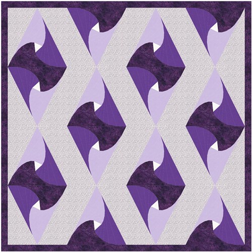 Triangle Lens  Quilt Block  FPP Pattern
