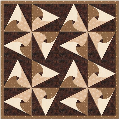 Triangle Lens  Quilt Block  FPP Pattern