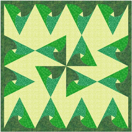 Triangle Lens  Quilt Block  FPP Pattern