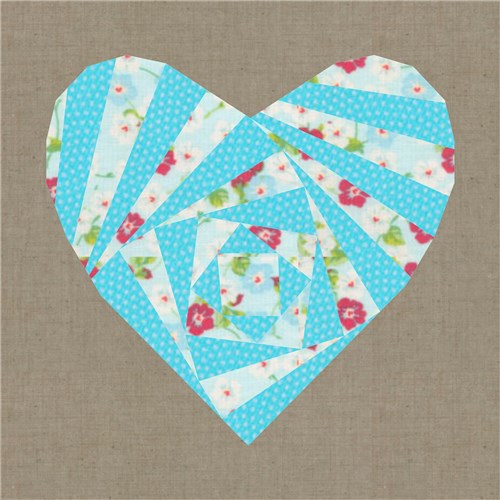 Heart Lens  Quilt Block  FPP Pattern