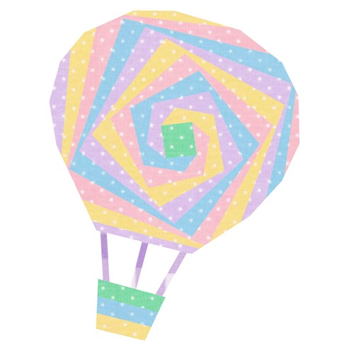 Up Up & Away Hot Air Balloon  Quilt Block  FPP Pattern