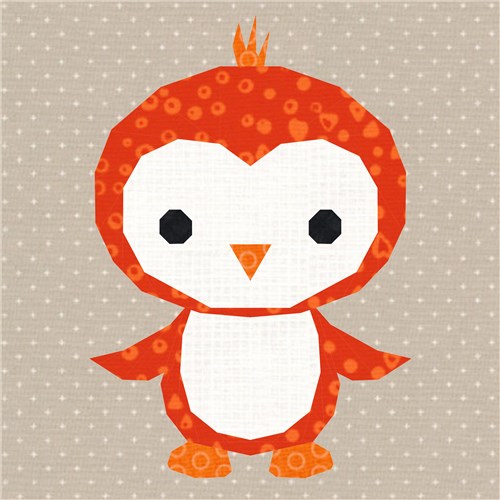 Penguin  Quilt Block  FPP Pattern