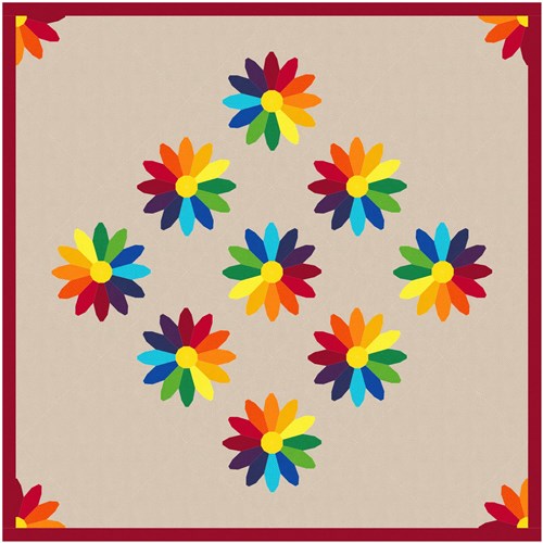 Daisy Daisy  Quilt Block  FPP Pattern