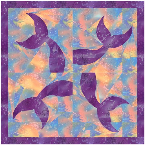 A Mermaid's Tale  Quilt Block  FPP Pattern