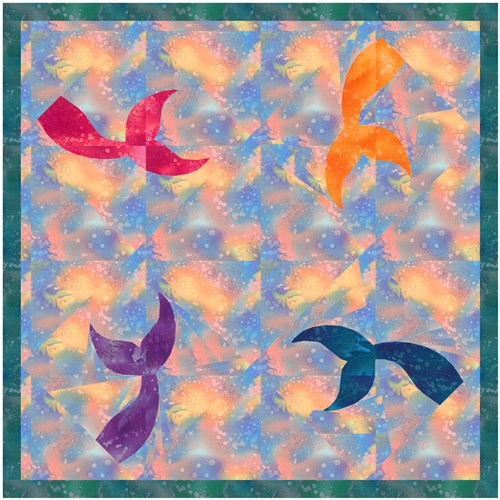 A Mermaid's Tale  Quilt Block  FPP Pattern