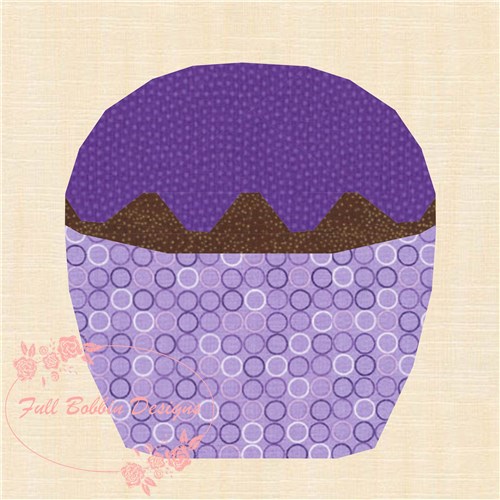 Simply Iced Cupcake Quilt Block  FPP Pattern