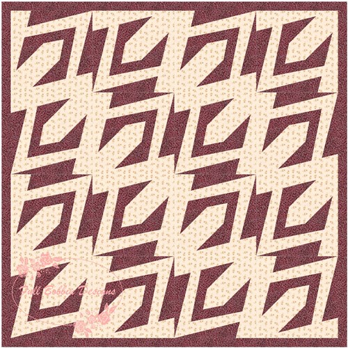 Deco Flower Quilt Block  FPP Pattern