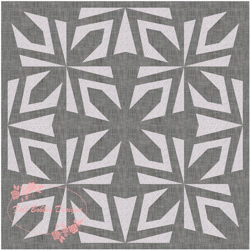 Deco Flower Quilt Block  FPP Pattern