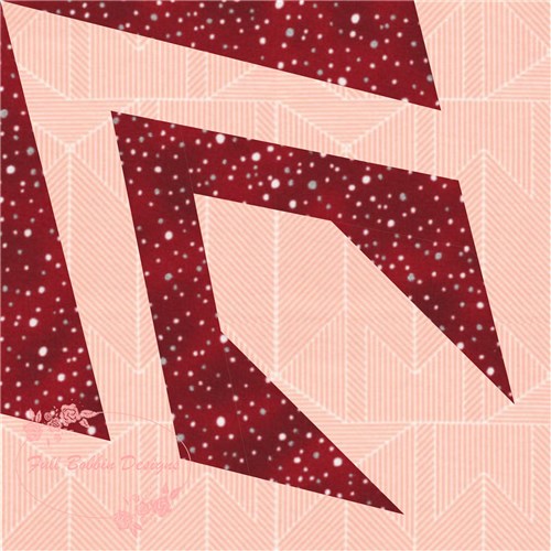 Deco Flower Quilt Block  FPP Pattern