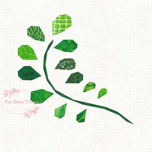 Fern Leaf Quilt Block  FPP Pattern