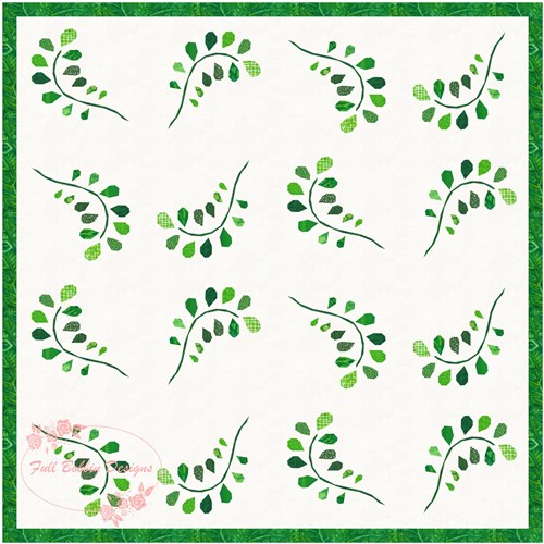 Fern Leaf Quilt Block  FPP Pattern