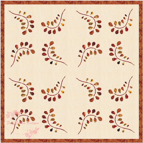 Fern Leaf Quilt Block  FPP Pattern