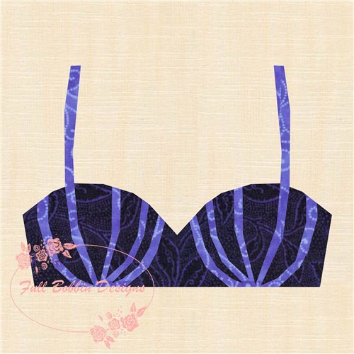 Balcony Bra Quilt Block  FPP Pattern