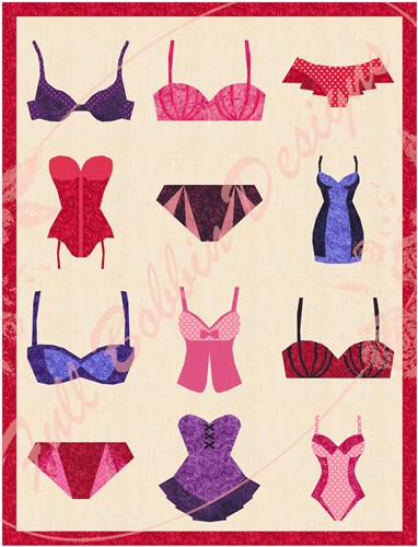 Push Up Bra Quilt Block  FPP Pattern