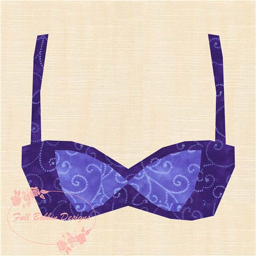 Demi Bra Quilt Block  FPP Pattern