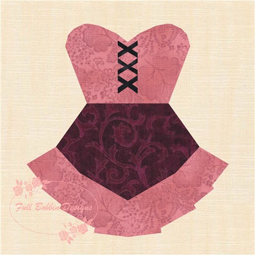 Corset Quilt Block  FPP Pattern